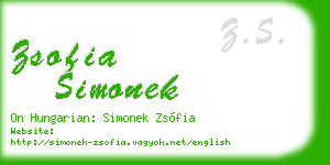 zsofia simonek business card