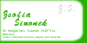 zsofia simonek business card